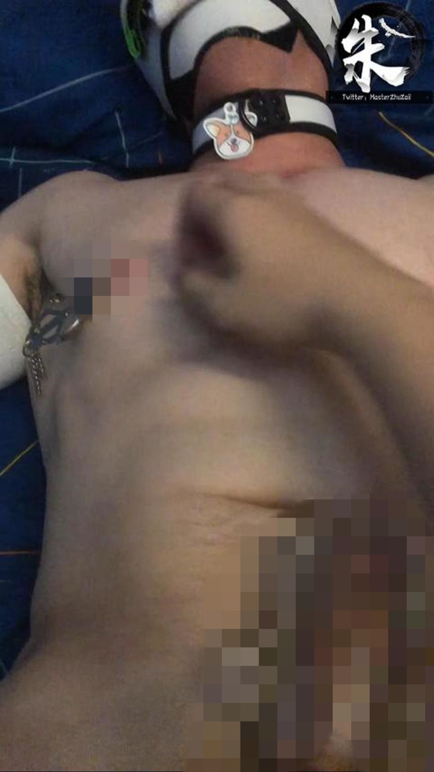 肌肉犬 被綁著+控射+射後龜頭責+震動肛塞 10m (上)