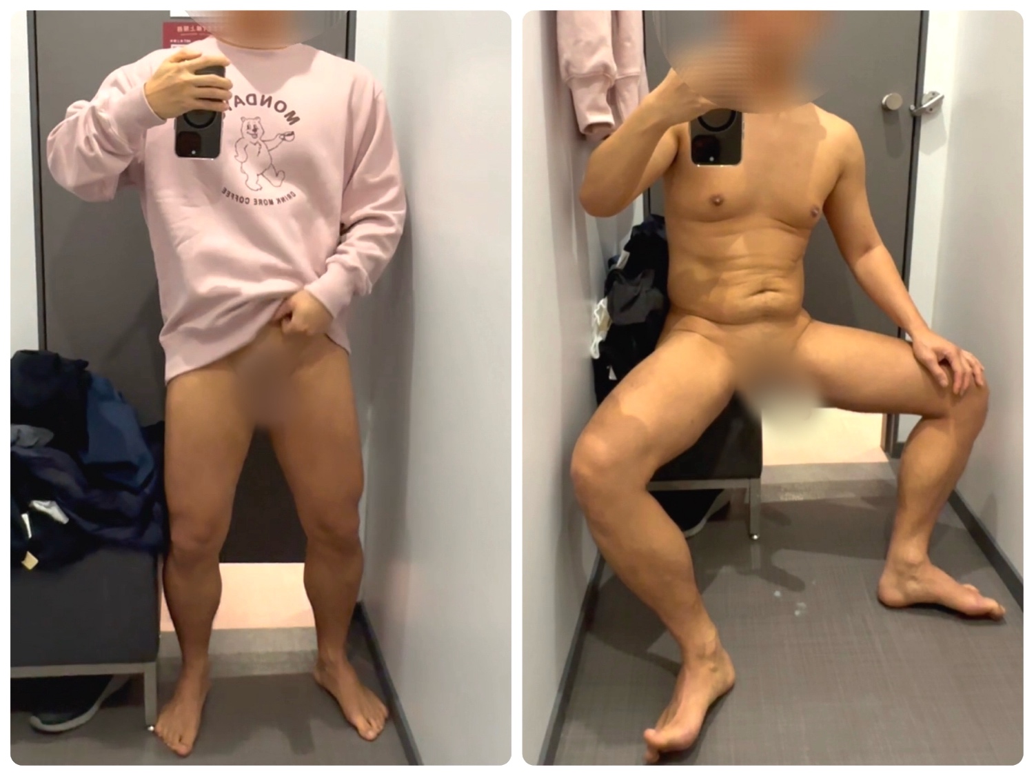 試衣間全裸射精