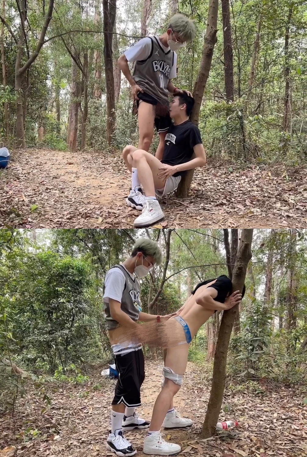 008：在山上休息的小帅哥被偶遇的登山客喂吃大鸡吧后野战